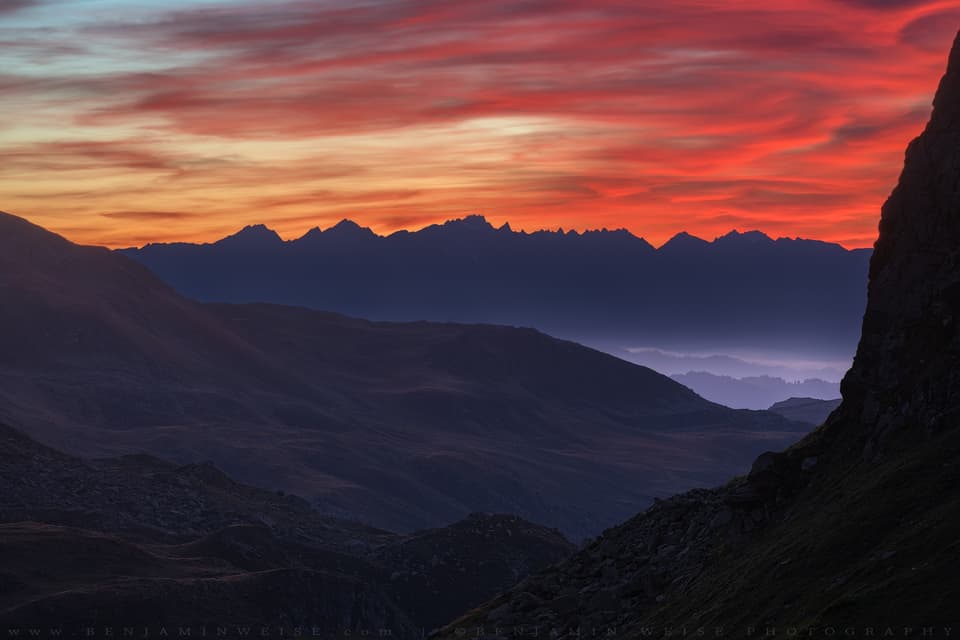 Burning Sky - Swiss Alps – photo by Benjamin Weise